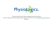 Tablet Screenshot of physiologics.com